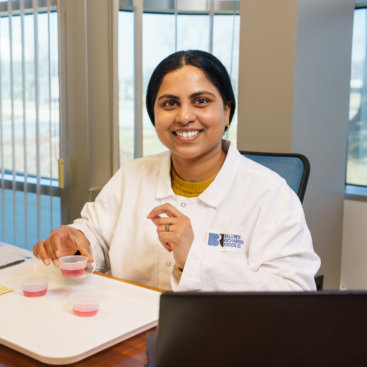 Employee testing samples